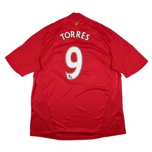 Liverpool 2008-10 Home Shirt (XXL) Torres #9 (Good)