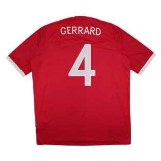 England 2010-11 Away Shirt (XL) Gerrard #4 (Good)