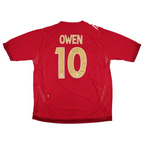 England 2006-08 Away Shirt (XL) Owen #10 (Excellent)