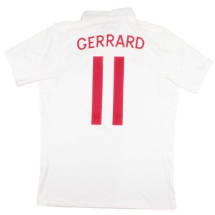 England 2009-10 Home Shirt (M) Gerrard #11 (Excellent)