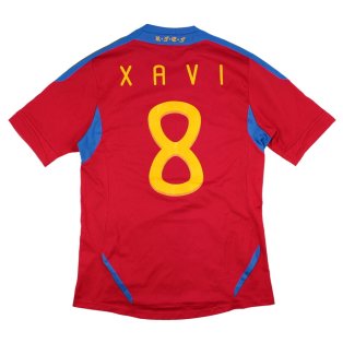 Spain 2011-12 Home Shirt (M) Xavi #8 (Very Good)