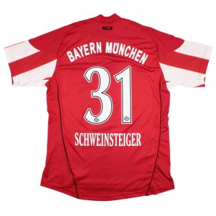 Bayern Munich 2010-11 Home Shirt (S) Schweinsteiger #31 (Very Good)
