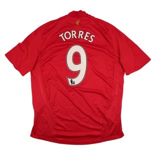 Liverpool 2008-10 Home Shirt (XL) Torres #9 (Fair)