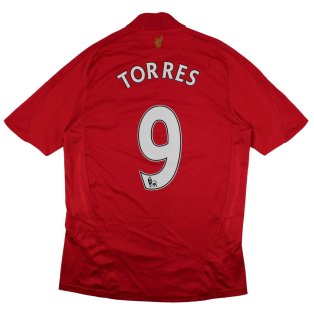 Liverpool 2008-10 Home Shirt (L) Torres #9 (Very Good)