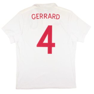 England 2009-10 Home Shirt (M) Gerrard #4 (Good)