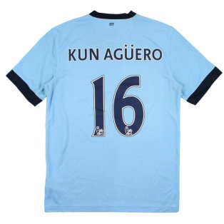 Manchester City 2014-15 Home Shirt (M) Aguero #16 (Fair)