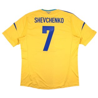 Ukraine 2012-14 Home Shirt (XL) Shevchenko #7 (Excellent)