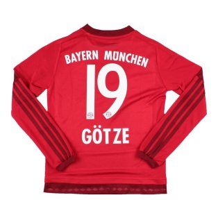 Bayern Munich 2015-16 Long Sleeve Home Shirt (MB) Gotze #19 (BNWT)