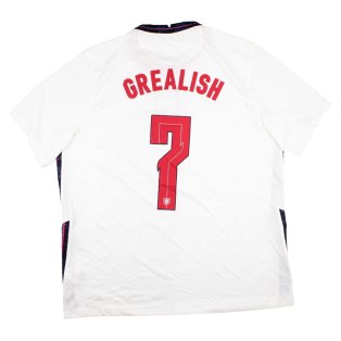 England 2020-21 Home Shirt (XL) Grealish #7 (Very Good)