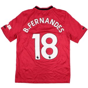 Manchester United 2019-20 Home Shirt (XLB) B. Fernandes #18 (Excellent)