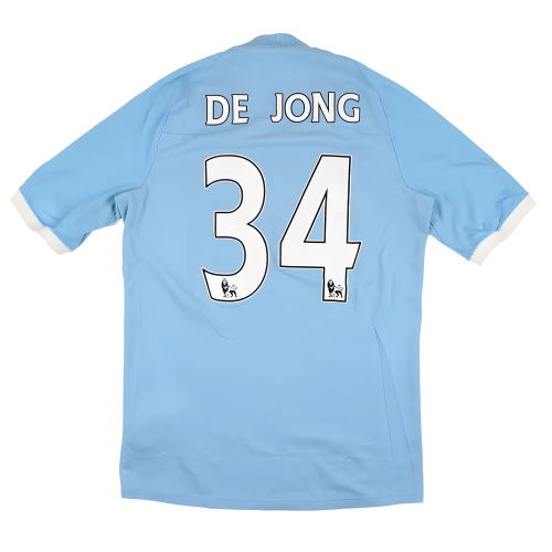 Manchester City 2010-11 Home Shirt (De Jong 34) (S) (Very Good)