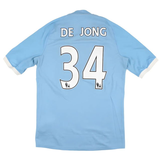 Manchester City 2010-11 Home Shirt (De Jong 34) (S) (Very Good)