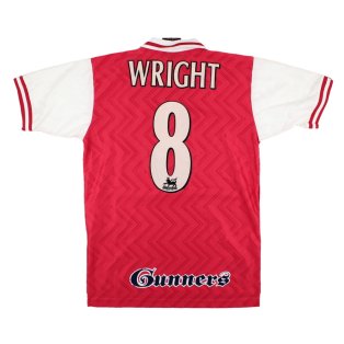 Arsenal 1996-98 Home Shirt (Wright #8) (XL Boys) (Very Good)