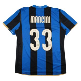 Inter Milan 2008-09 Home Shirt (Mancini #33) (XL) (Good)