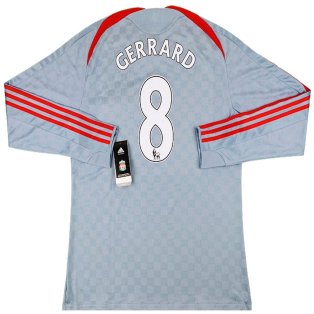 Liverpool 2008/09 Away Long Sleeved Shirt #8 Gerrard (M) (Excellent)