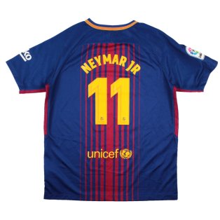 Barcelona 2017-18 Home Shirt (Neymar Jr #11) (XLB) (Mint)