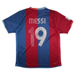 Barcelona 2006-07 Home Shirt (Messi #19) (M) (Fair)