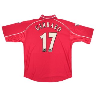 Liverpool 2000-02 Home Shirt (Gerrard #17) (M) (Very Good)