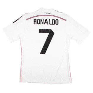 Real Madrid 2014-15 Home Shirt (L) Ronaldo #7 (Good)