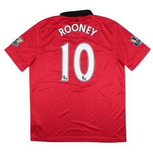 Manchester United 2013-14 Home Shirt (L) Rooney #10 (Mint)