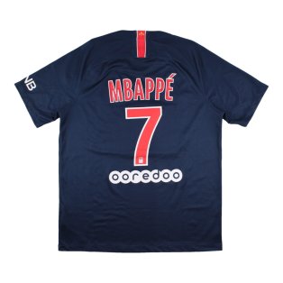 PSG 2018-18 Home Shirt (Mbappe #7) (S) (Very Good)