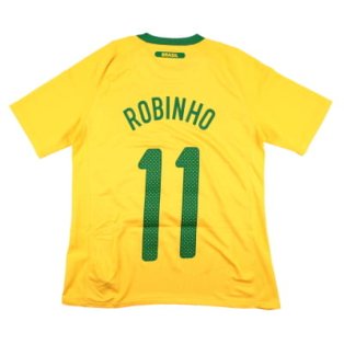 Brazil 2010-11 Home Shirt (LB) Robinho #11 (Mint)