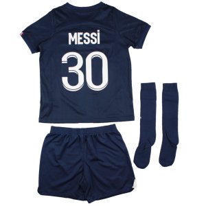 PSG 2022-23 Home Mini Kit (Sponsorless) (7-8y) Messi #30 (Very Good)