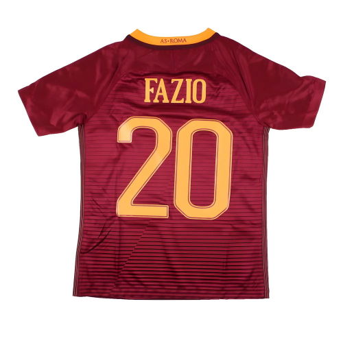 Roma 2016-17 Home Shirt (SB) Fazio #20 (Mint)