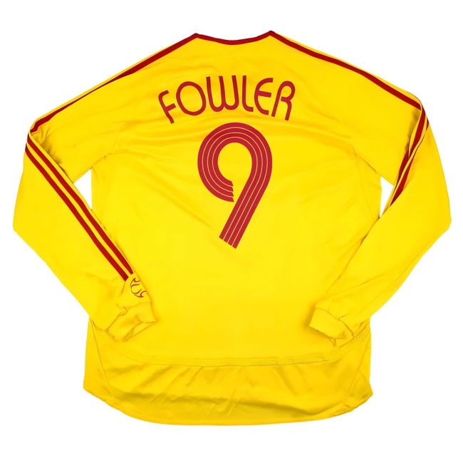 Liverpool 2006-07 Long Sleeve Away Shirt (XL) Fowler #9 (Very Good)