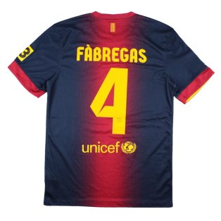 Barcelona 2012-13 Home Shirt (S) Fabregas #4 (Excellent)