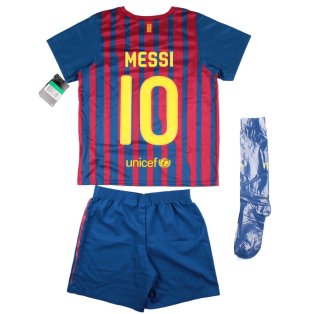 Barcelona 2011-12 Home Infant Kit (Messi #10) (XLB) (Mint)