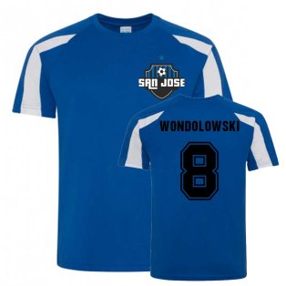 Chris Wondolowski San JoseSports Training Jersey (Blue)