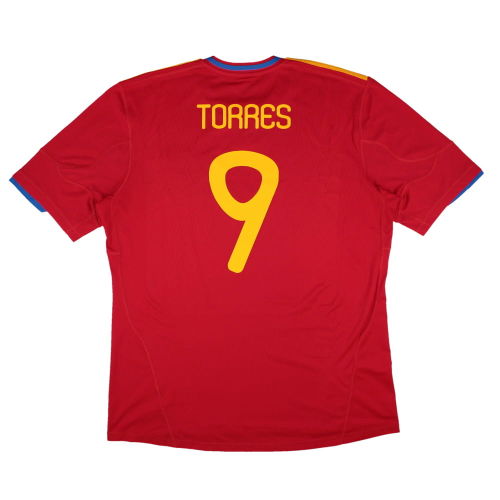 Spain 2010-11 Home Shirt (XL) Torres #9 (Excellent)