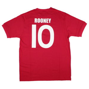 England Retro Red Away Shirt (M) Rooney #10 (Excellent)