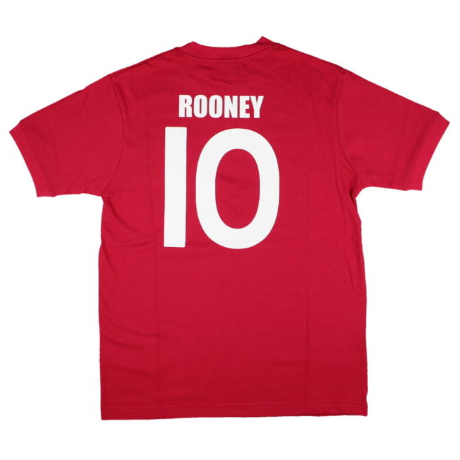 England Retro Red Away Shirt (M) Rooney #10 (Excellent)
