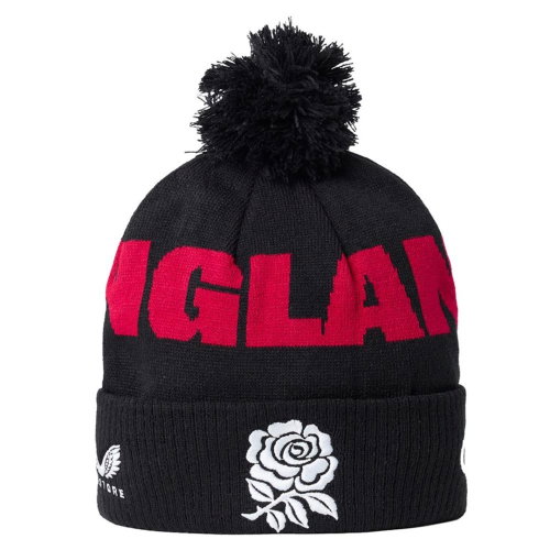 2026-2027 England Rugby Bobble Beanie (Black)