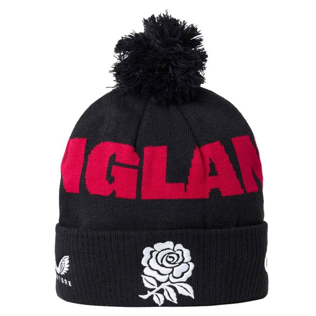2026-2027 England Rugby Bobble Beanie (Black)