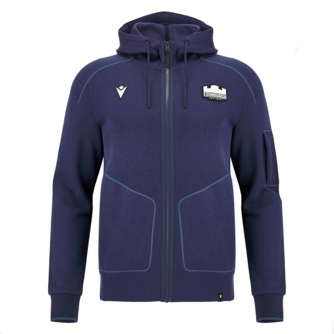 2026-2027 Edinburgh Rugby Full Zip Tech Hoodie (Navy)