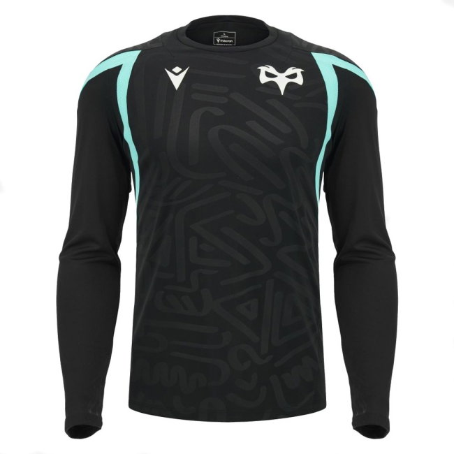 2026-2027 Ospreys Rugby Poly Long Sleeve Training Shirt (Black)