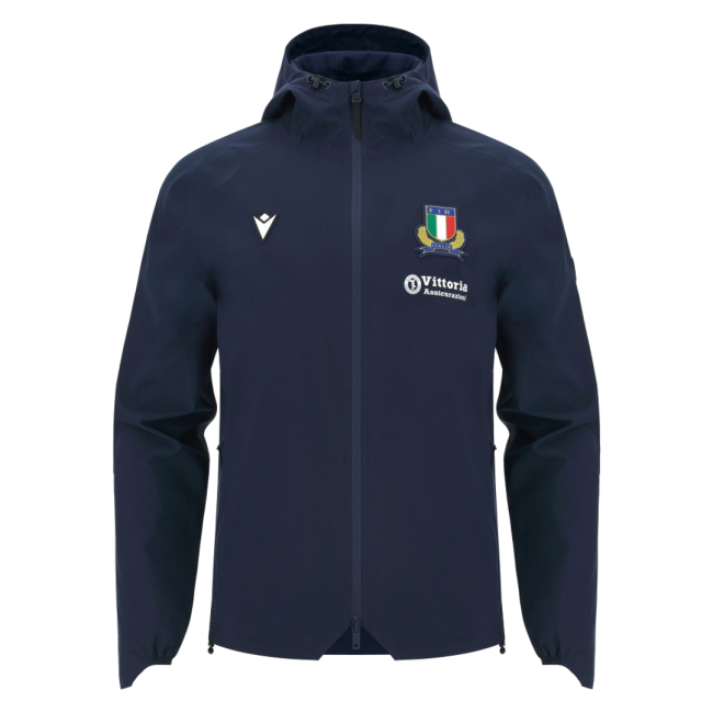2026-2027 Italy Rugby Staff Rain Jacket (Navy)