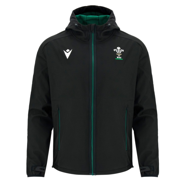 2026-2027 Wales WRU Travel Softshell Jacket (Black) - Kids