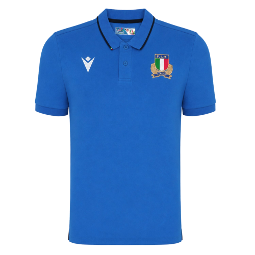 2026-2027 Italy Rugby Cotton Polo Shirt (Blue)
