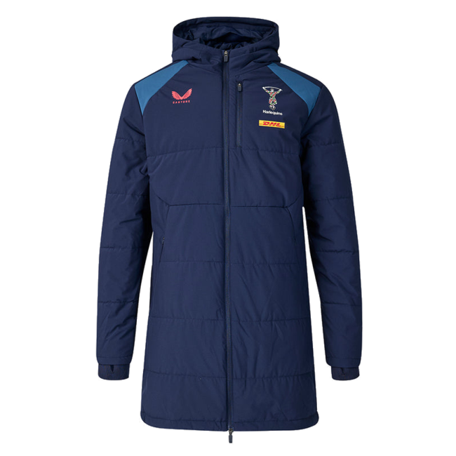 2026-2027 Harlequins Training Padded Jacket (Navy)