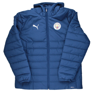 2026-2027 Man City Training Hooded Padded Jacket (Blue Jewel)