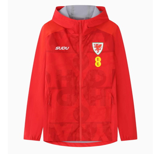 2026-2027 Wales Pre Match Lightweight Jacket (Red)