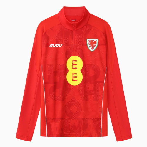 2026-2027 Wales SUDU Pre Match 1/4 Zip Top (Red)