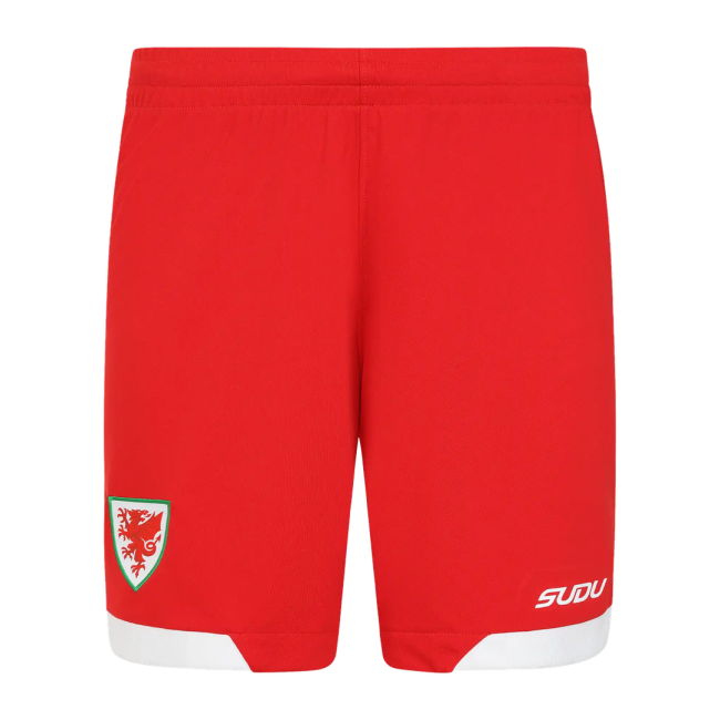2026-2027 Wales SUDU Home Shorts (Red) - Kids