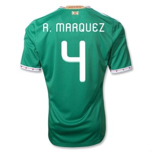 R MARQUEZ #4 Women's Mexico Home 2016 Unbranded Lime Green Soccer Jersey 