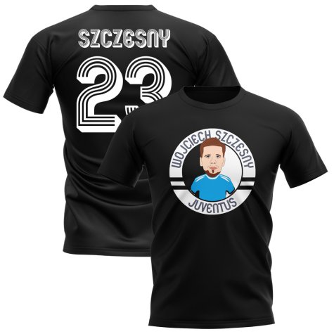 Wojciech Szczesny Juventus Illustration T-Shirt (Black)