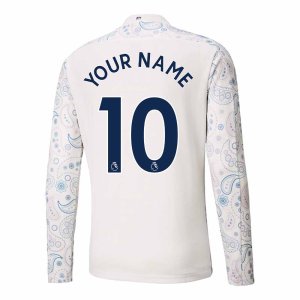 2020-2021 Manchester City Puma Third Long Sleeve Shirt (Kids) (Your Name)
